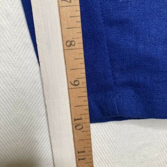 Jaclyn Smith Mens Linen Blend Blue Shorts Sealed pockets Size Large - Picture 7 of 9